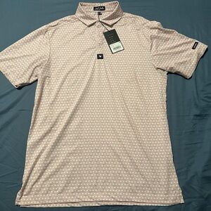 Bad Birdie Pathfinder‎ Peach Amber Men's Golf Polo Shirt